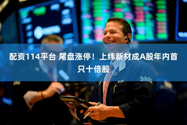 配资114平台 尾盘涨停！上纬新材成A股年内首只十倍股